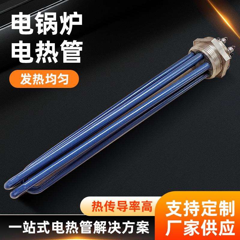 厂家2寸法兰空气能水箱电加热管 电锅炉电热管 搪瓷电热管220V
