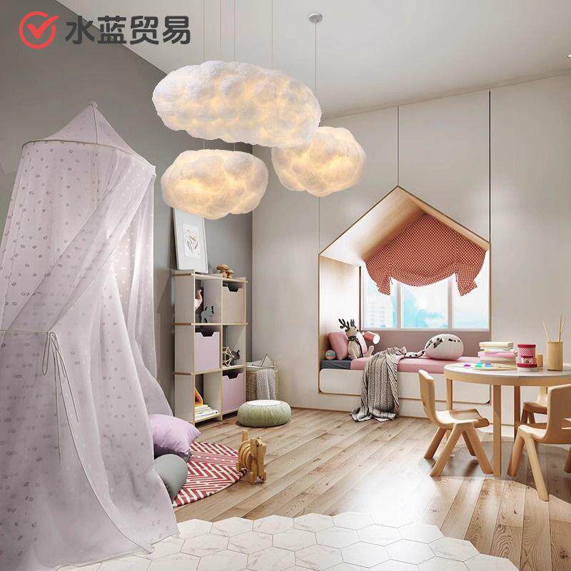 云朵灯吊灯装饰创意个性服装店幼儿园游乐场酒店网红灯棉花白云灯