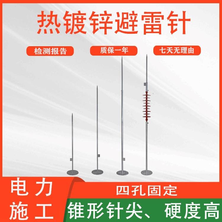 室外防静电电表防雷针家用别墅工业级接闪器加强型热镀锌避雷针