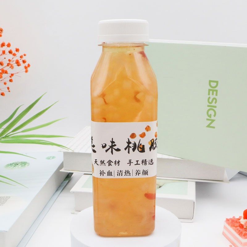 350ml加厚方瓶pet一次性塑料果汁瓶桃胶瓶炖奶空瓶网红皂角米瓶子,包装,塑料瓶,淘宝优惠券,粉丝福利购,淘宝优惠卷