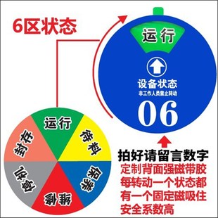 亚克力磁吸式编号设备状态标识牌数字标示管理卡仪器号码牌机台号