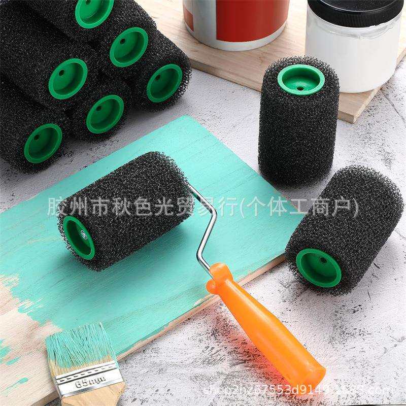 跨境4寸滚筒刷墙面腻子滚筒刷弹性滚筒刷腻子滚刷拉花纹理滚筒刷