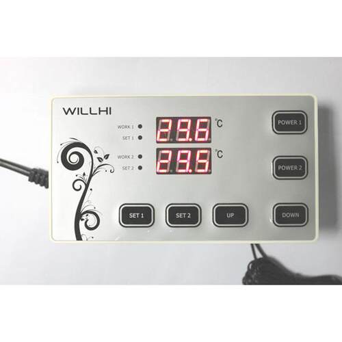 高精度双路温控器，地暖温控器，-9.9-99.9度.WILLHI牌WH1422C
