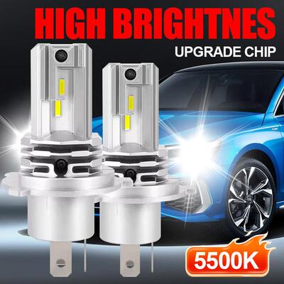 2PCS汽车LED灯泡H4H11H7H1远近光灯CSP芯片超白亮即插即用LED灯泡