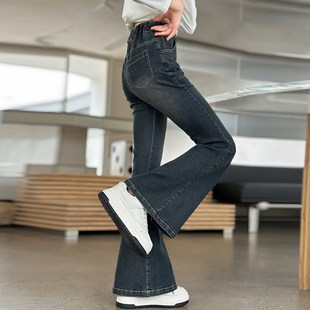 高腰儿童秋裤 女童牛仔裤 子弹力喇叭裤 宝宝裤 柔软洋气女孩春秋长裤