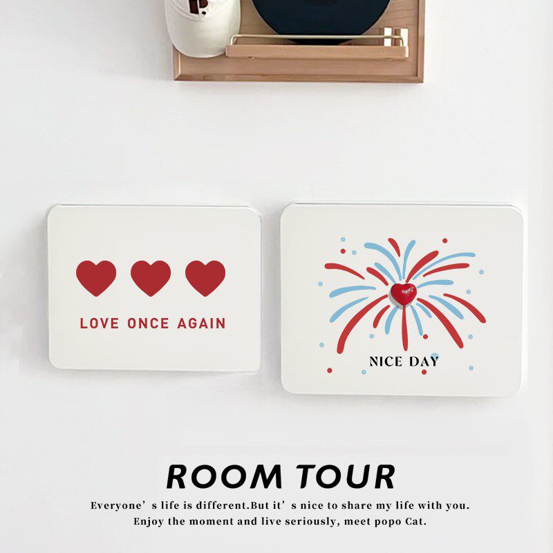 烟火爱心电表箱盒遮挡神器创意弱电箱盖板电闸箱配电箱装饰画 画