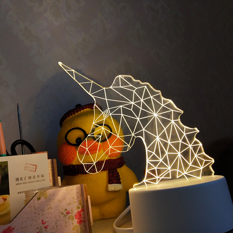 独角兽网红房间小夜灯创意台灯床头灯卧室ins风少女睡眠梦幻浪漫