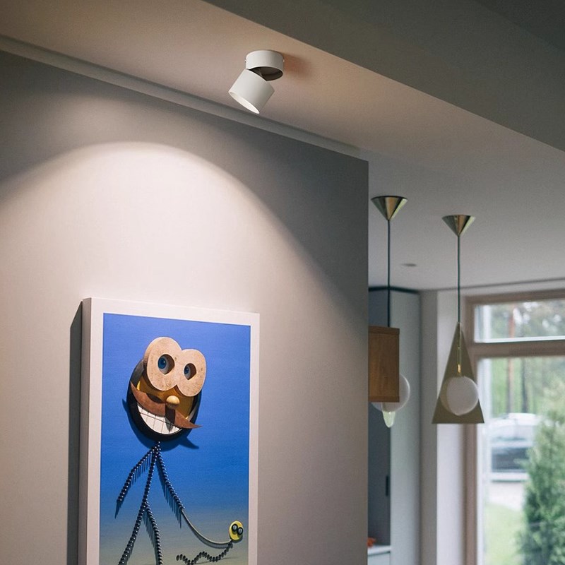 欧奔可调角度led筒灯射灯明装可折叠免开孔客厅背景墙玄关天花板