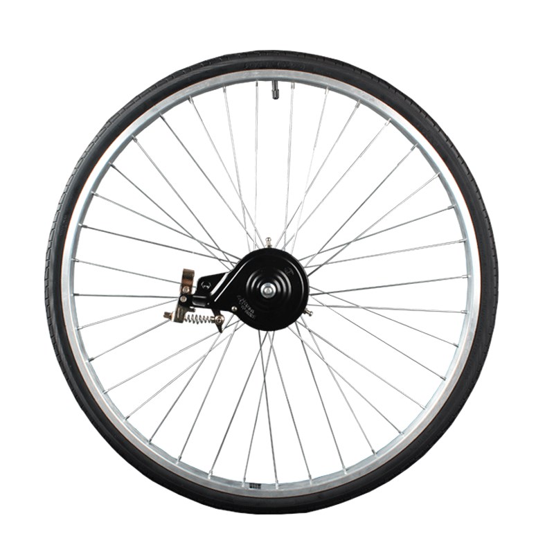 26寸自行车车轮26x13/8轻便淑女车单速前后轮组轮毂总成