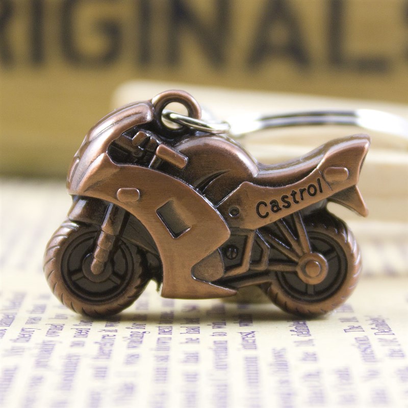 创意个性男高档电动宝马迷你摩托车小车钥匙扣挂件机车重型小礼物