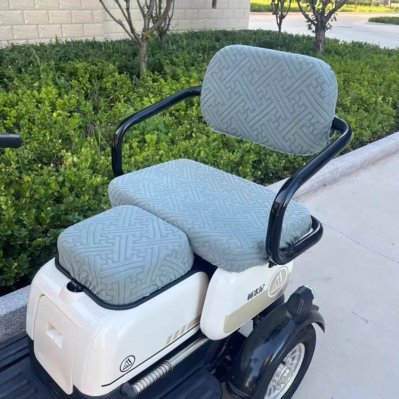 爱玛雅迪乐酷小鸟艾美达金彭万仕达台铃三连坐电动三轮车座套坐垫