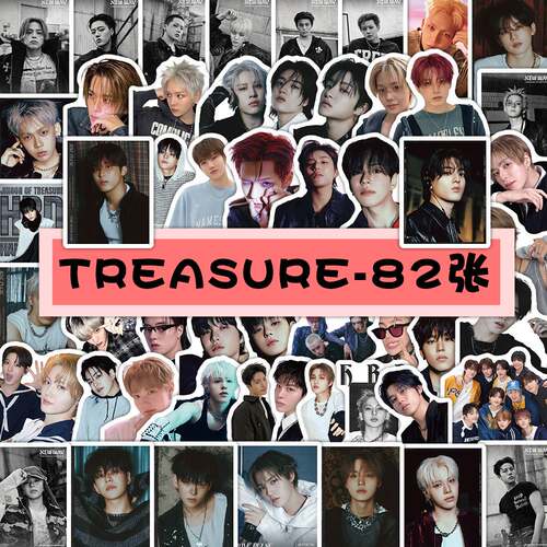82贴韩娱男团TREASURE明星贴纸 演唱会专辑表情包头像贴画装饰贴