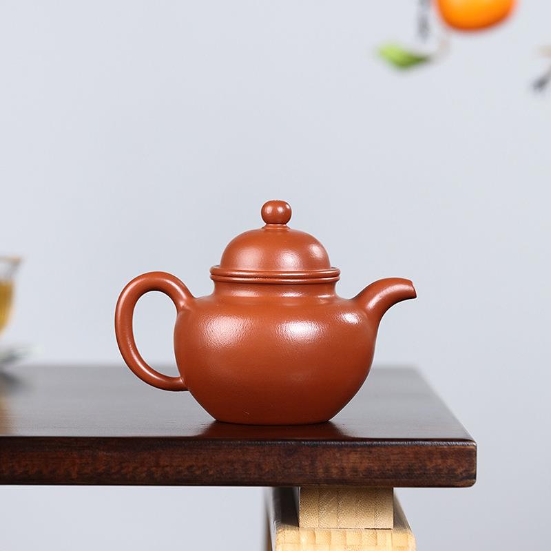 全手工纯手工原矿朱泥掇球壶宜兴紫砂壶茶具小容量节日精美茶壶