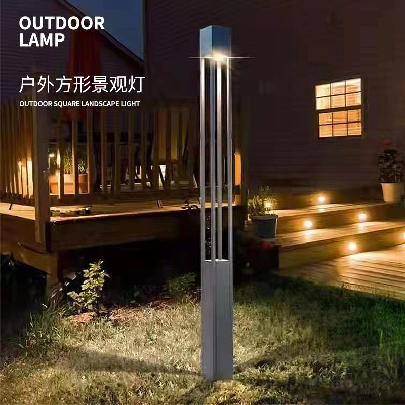 欧式铝型材四方庭院灯LED仿古防水景观灯小区园林户外道路照明灯