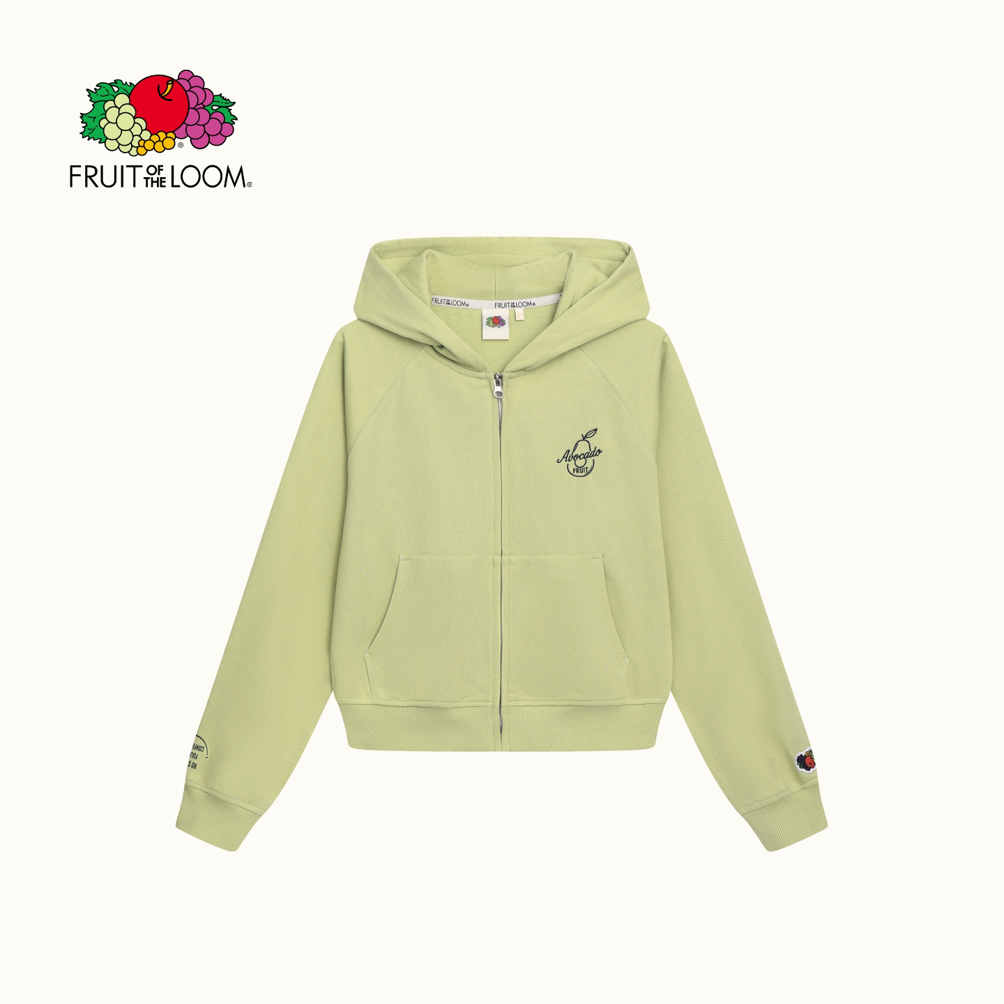 鲜果布衣2026春夏新品女短款显高透气亲肤针织潮流连帽拉链外套