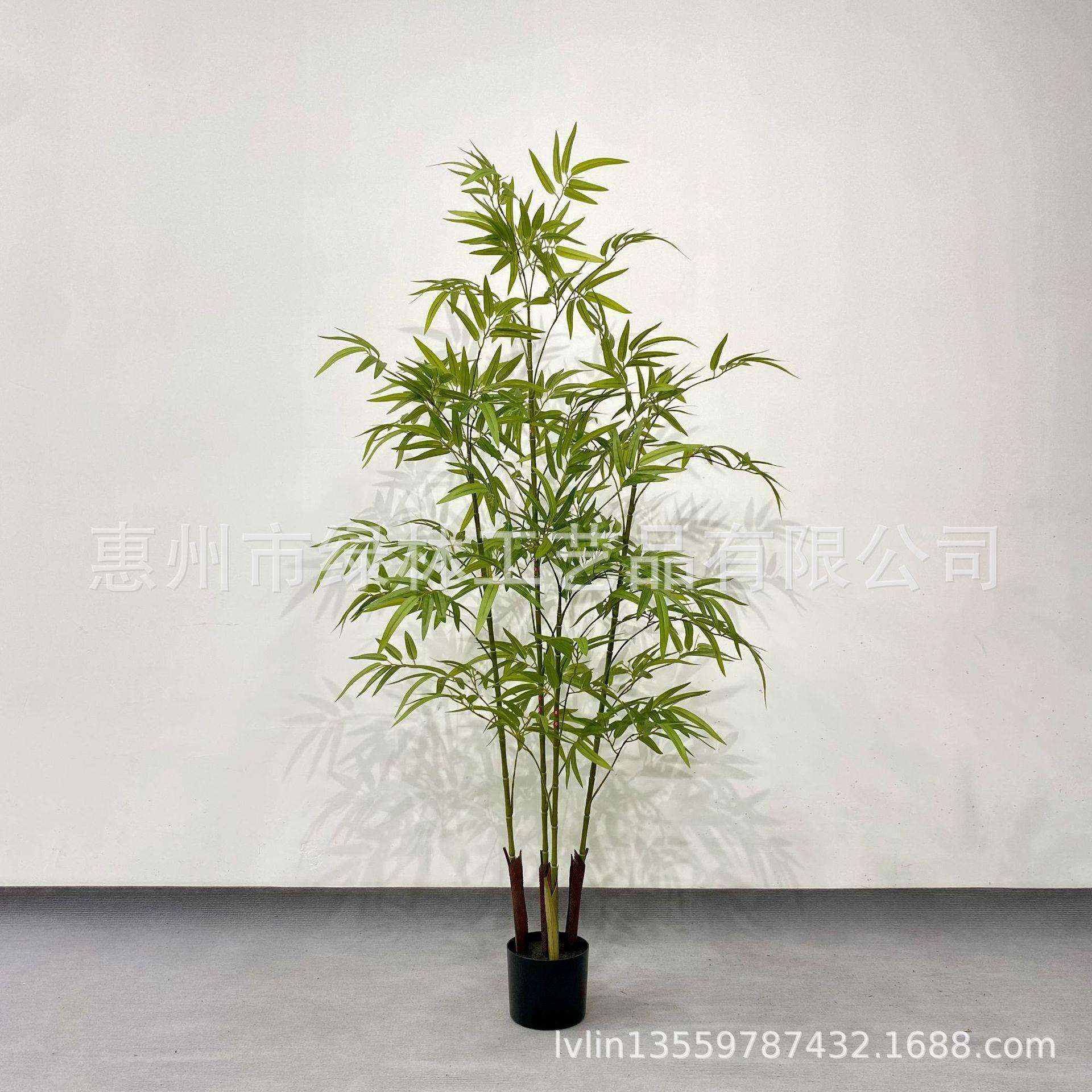 仿真拆装竹子室内屏风盆景细水毛竹绿植客厅装饰竹叶植物造景假竹