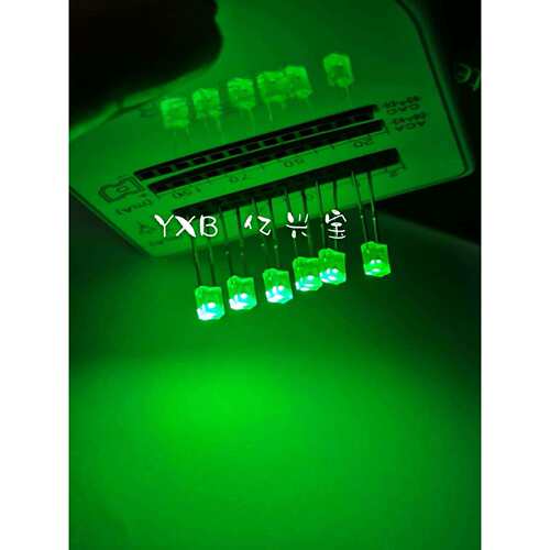 LED直插 234方形灯珠白发翠绿 2*3*4 mm白发翠绿高亮发光二极管