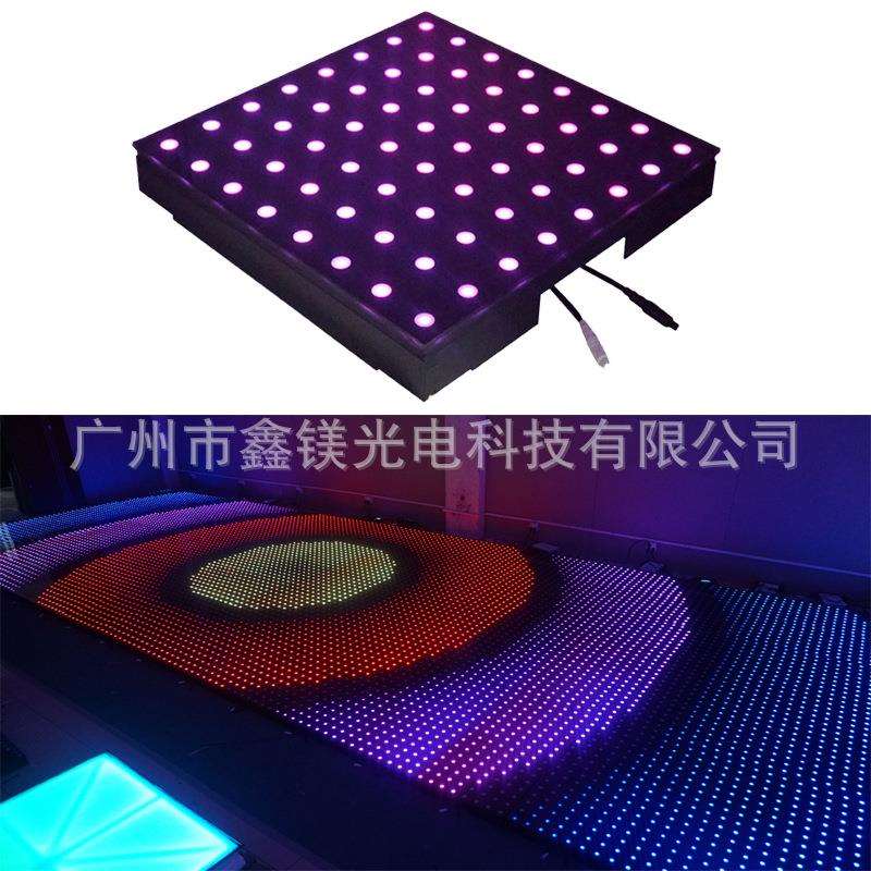 8X8舞台灯展会婚庆酒吧效果灯LED舞台地板砖发光像素管视频地砖灯