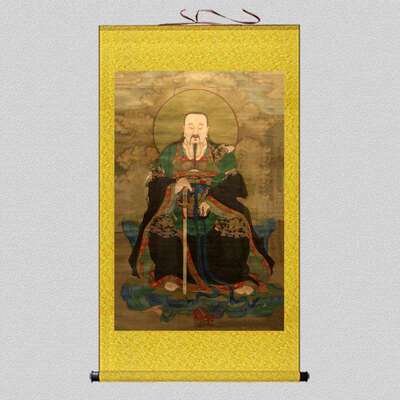 新品真武大帝挂画玄天上帝神像金阙化身荡魔天尊玄武大帝画像轴画