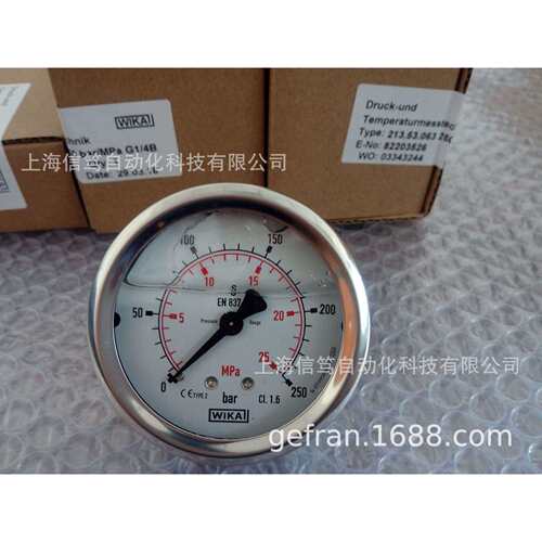 德国WIKA仪表威卡压力仪表213.53/63/0-250/BM 轴向