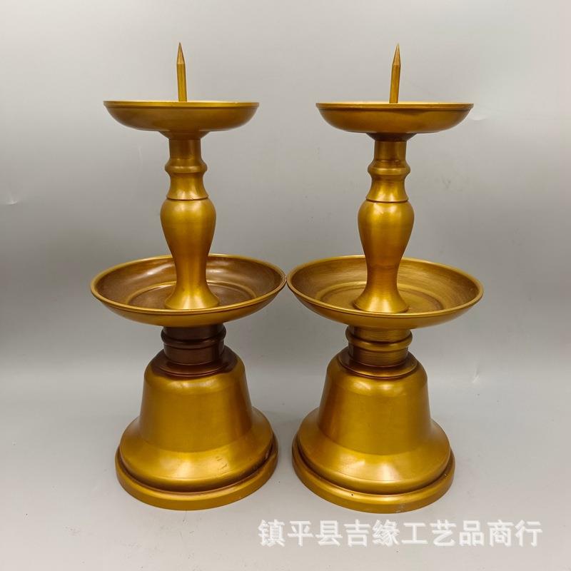铜烛台摆件器皿新款油灯老式灯盏家居饰品婚庆摆设品礼堂用具蜡台