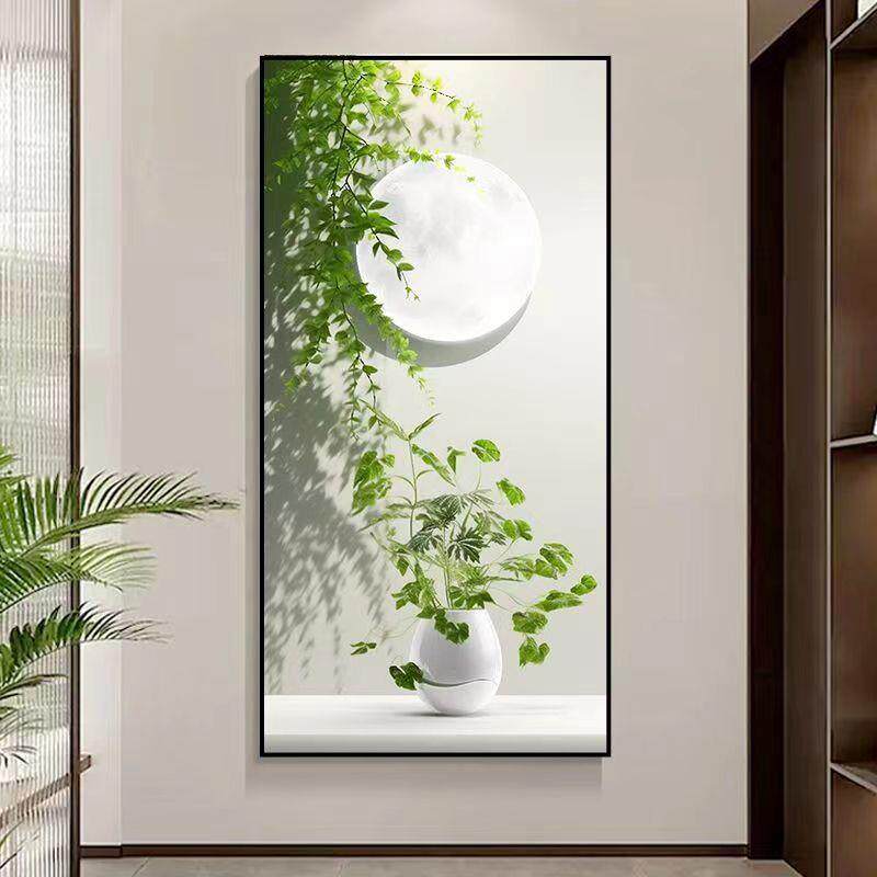 轻奢玄关装饰画走廊过道卧室现代简约挂画小清新客厅壁画