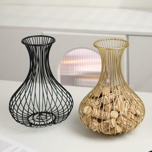 铁艺红酒塞收纳筐软木塞红酒瓶塞收纳篮葡萄酒塞收集篮子收纳壶