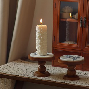 《烛泪成花》创意l香薰蜡烛家居摆件氛围感拍照烛台送人暖居礼物