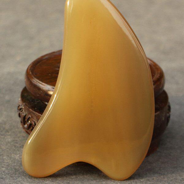 天然白牛角刮痧按摩板 面部美容板片美容院家用通用加厚1厘米以上