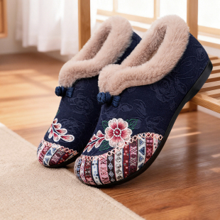 新款国风老北京加绒棉鞋