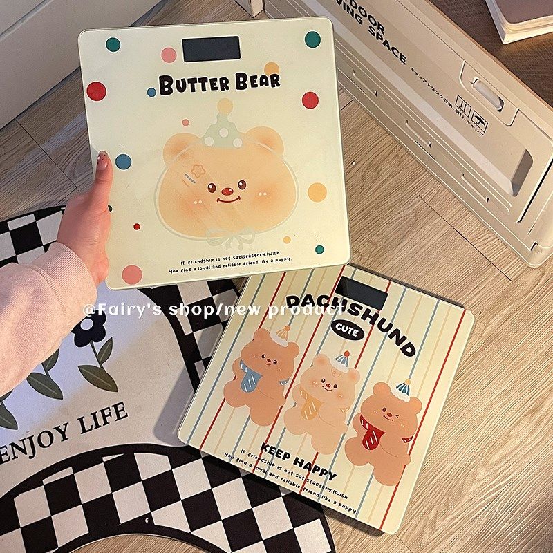 卡通体重秤充电款l女生宿舍家用小型体脂减肥人专用新款精准电子