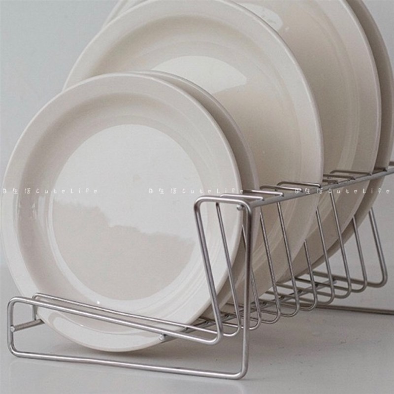Q生活 碗盘收纳神器!高品质304不锈钢厨房餐盘收纳架沥水架碟子