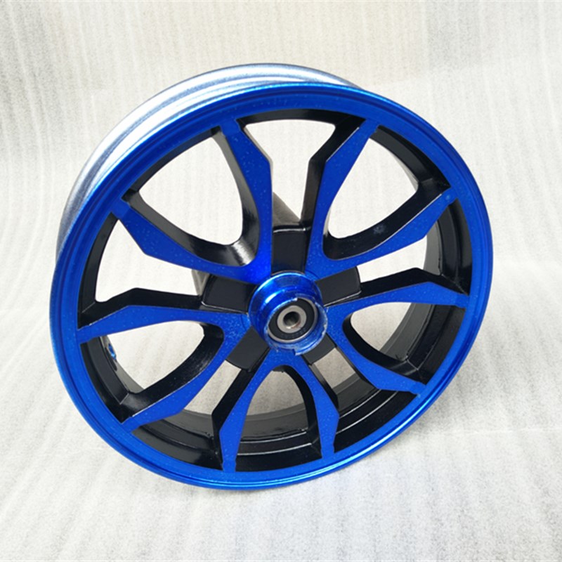 踏板摩托车助力车电动车战速鬼火四代五代GTR碟刹前铝轮轮毂钢圈