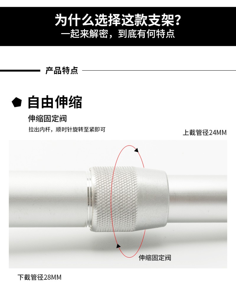 监控伸缩支架 加长杆室内外60-120cmL型铝合金摄像头万向壁装吊装