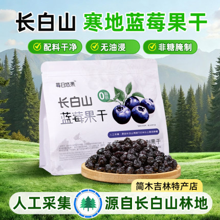 东北长白山特产蓝莓果干无油浸非糖盐腌制独立小包装休闲零食礼盒