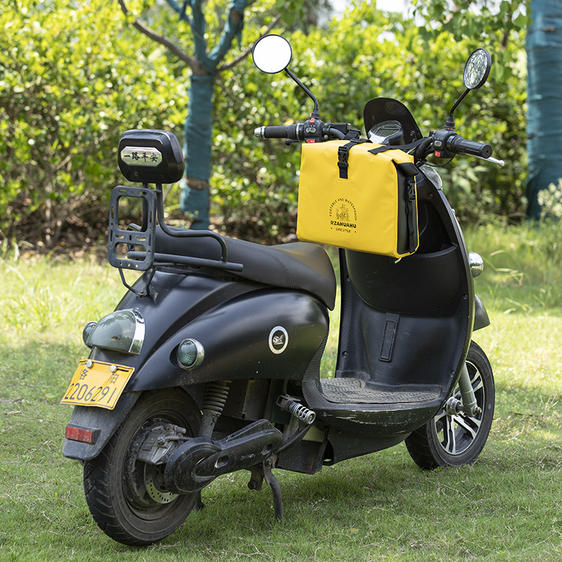 电动车挂物包电瓶车前置防水小挂包收纳网兜摩托多功能皮革储物袋