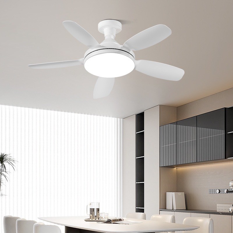 新款大号E27螺口家用大吊扇灯三档三色调光插拔式大风力风扇灯