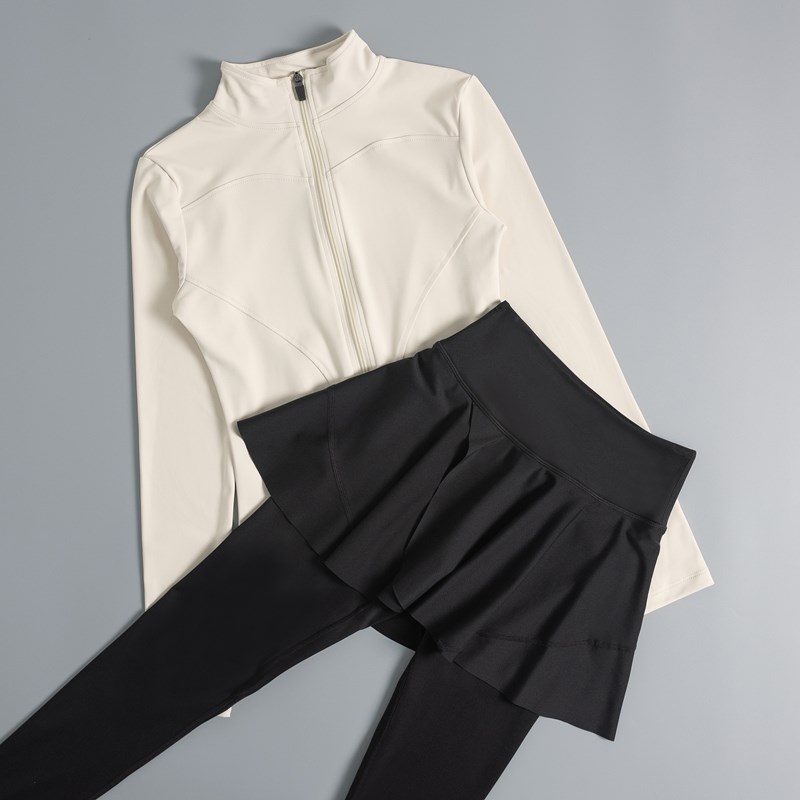 德国自行车骑行服长袖套装女夏季户外瑜伽健身速干立领速干运动服