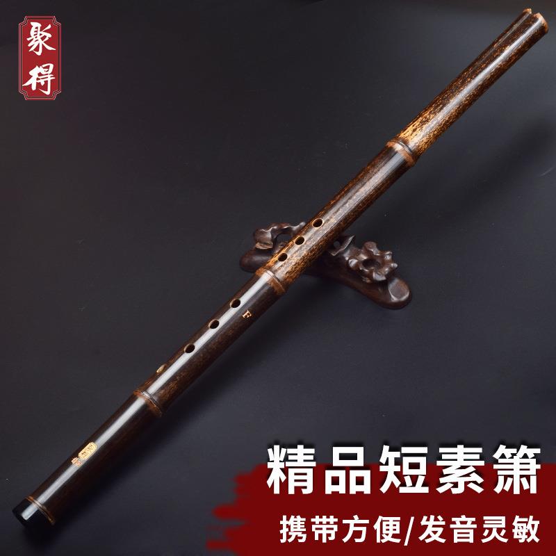 紫竹一节洞箫8孔短箫成人儿童初学入门学生自学短素箫吹奏乐器