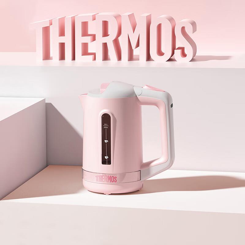 THERMOS烧水壶电热水壶家用宿舍电水壶双层防烫手柄