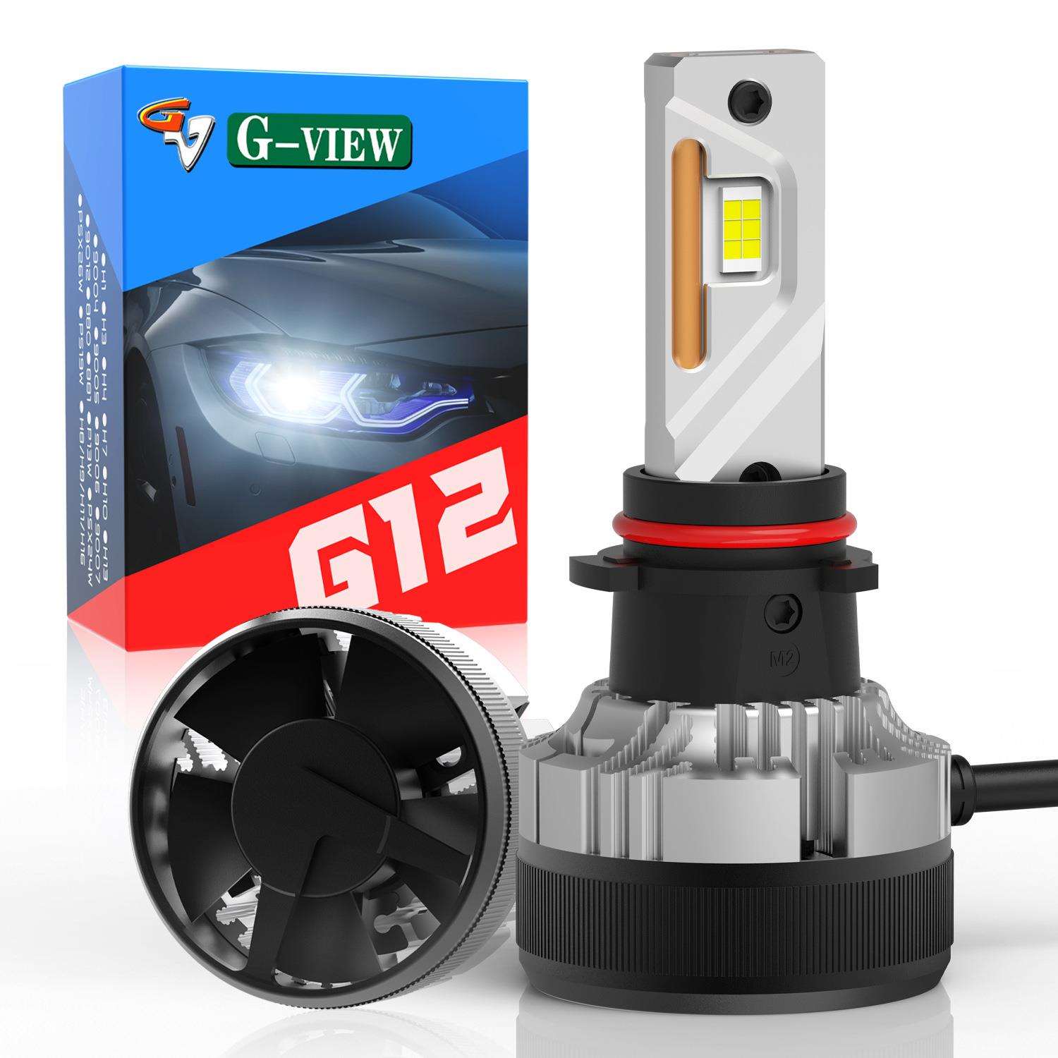 Gview跨境热销前大灯大功率高亮led大灯直插式解码LED汽车灯泡
