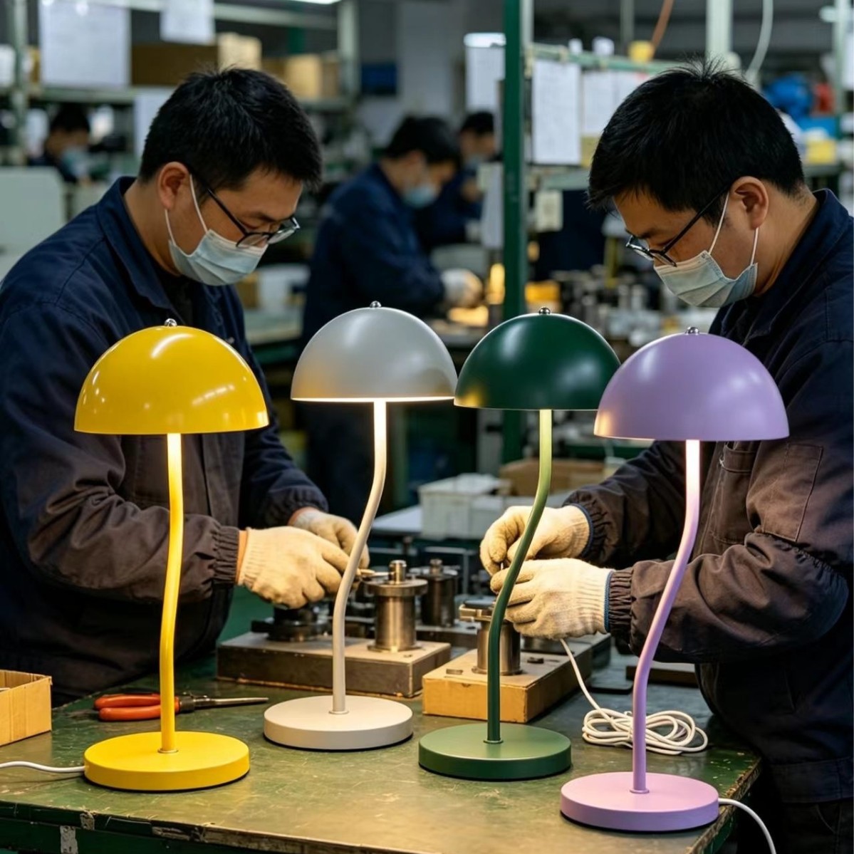 网红中古翡翠绿豆芽氛围落地灯