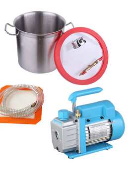 1 stage 220V vacuum pump RS-1 with 1gal vacuum chamber