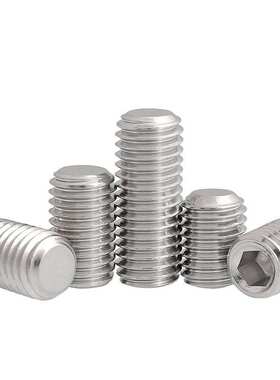 304不锈钢  DIN913内六角平端紧定螺丝  机米 无头螺钉M2精密