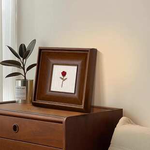 《玫瑰》法式中古风卧室装饰画小众艺术餐边柜桌面摆件画卧室挂画