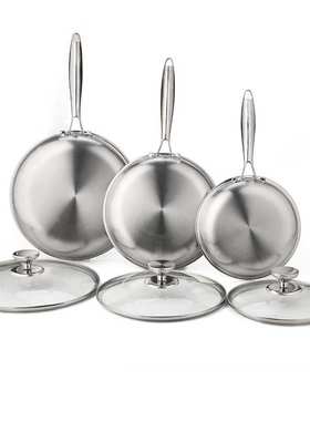 跨境不锈钢锅不粘锅平底锅煎锅可拆卸手柄厨具锅具套装叠叠锅全套