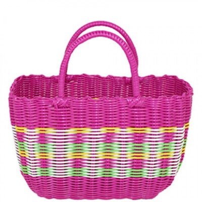 藤编收纳框编织筐塑料购物篮买菜篮子手提篮野餐宠物篮洗浴洗澡篮