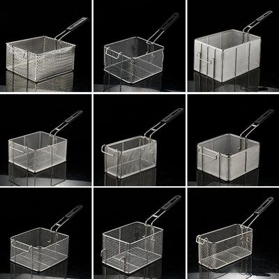 81不锈钢炸篮炸网方形滤油筛过滤网油炸锅炸筐漏勺电炸炉薯条炸框