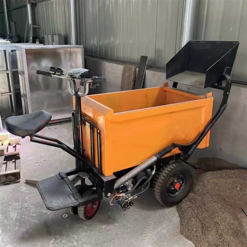 自铲自装自卸一体车工地电动翻斗车工地三轮车运沙车液压翻斗车