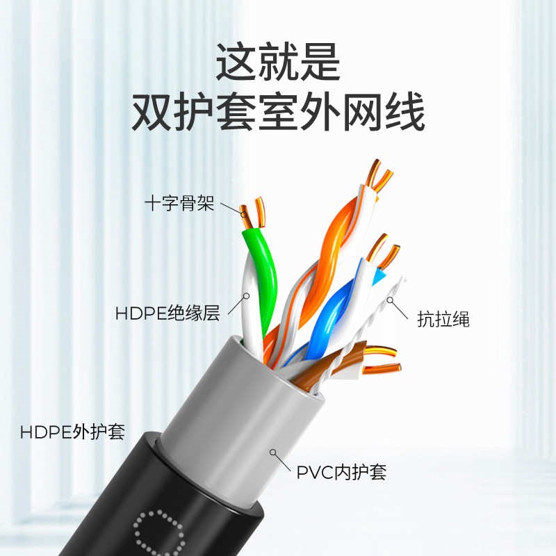 厂家直销超五类室外网线无氧铜国标过检测整箱双绞线网络线皮防水